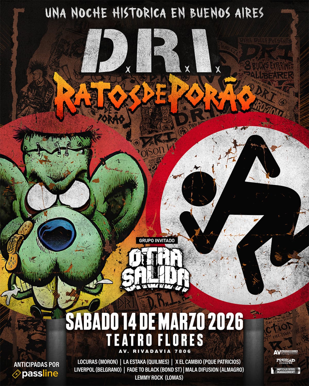 D.R.I y Ratos de Porão en Teatro Flores