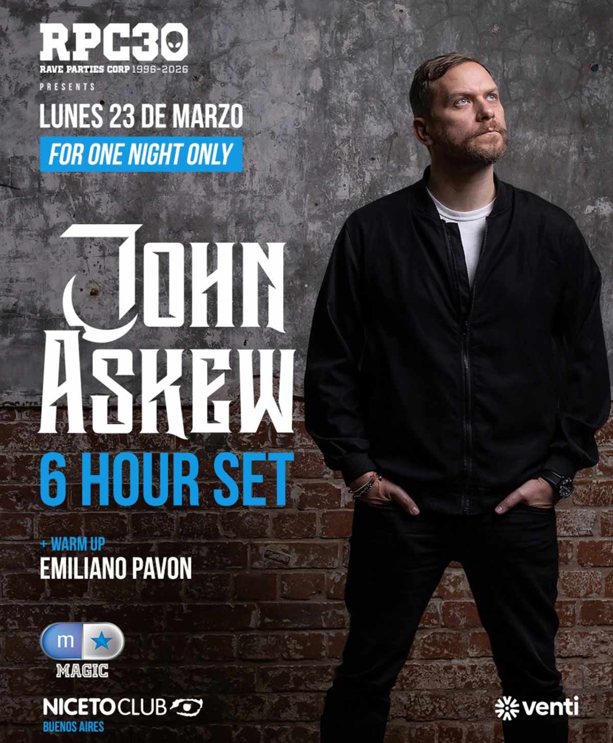 John Askew en Niceto Club