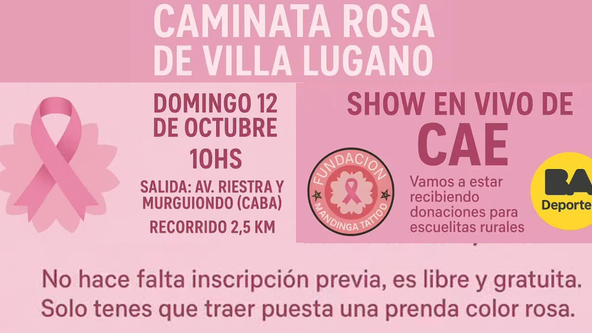 ¡Vuelve la Caminata Rosa de Villa Lugano!