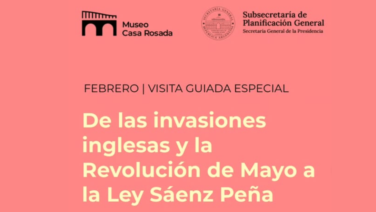 Visita guiada gratuita sobre historia argentina en el Museo Casa Rosada