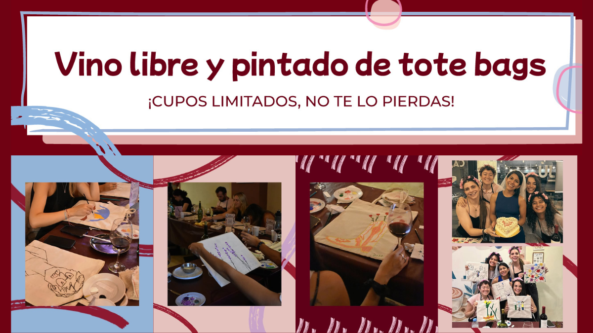 Vino libre y pintura en Arte bordó